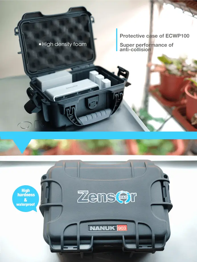 無線電化學分析儀/工作站/恆電位儀的外觀尺寸-Zensor R&D-ECWP100